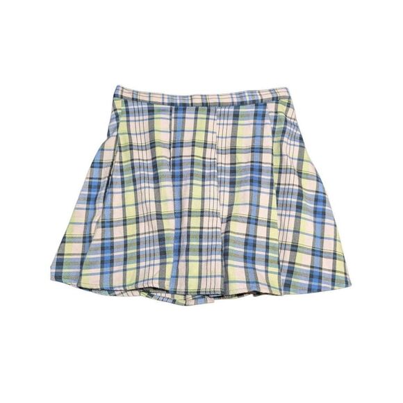 So Pink Plaid Pleated Mini Skirt High Rise Junior’s Size 5 - Picture 1 of 4